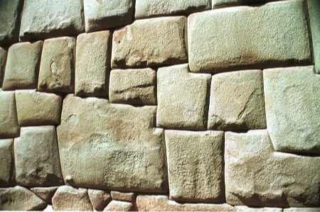 Inca stone wall. Cuzco, Peru